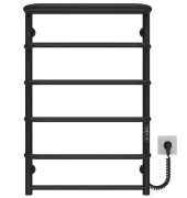 Електрична сушарка для рушників Deffi Стандарт з полицею П6 500х800 праве підключення JD03 чорний C.SP.80.50.6.E.B.R.1