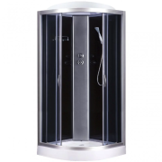 Гідробокс Sansa 90х90 см профіль сатин/скло сіре 8890D/15Ч