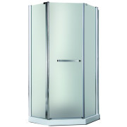 Душевая кабина Rhein 90х90 см профиль хром/стекло матовое RH819