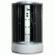 Гідромасажний бокс Fabio 100х100 см профіль сатин/скло сірий TMS-885/40-100+КПУ
