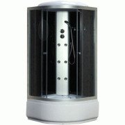 Гідромасажний бокс Fabio 100х100 см профіль сатин/скло сірий TMS-885/40-100