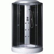 Гідромасажний бокс Fabio 100х100 см профіль сатин/скло сірий TMS-885/15-100
