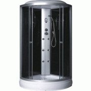 Гідромасажний бокс Fabio 90х90 см профіль сатин/скло сірий TMS-885/15-90+КПУ