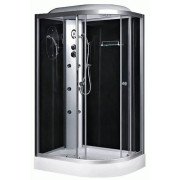 Гідромасажний бокс Fabio 120x80 см профіль сатин/скло сірий TMS-886/15 L+КПУ