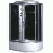 Гідромасажний бокс Fabio 120x80 см профіль сатин/скло сірий TMS-886/40 L+КПУ