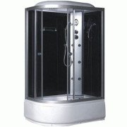 Гідромасажний бокс Fabio 120x80 см профіль сатин/скло сірий TMS-886/40 R+КПУ
