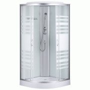 Гідромасажний бокс Sansa 90х90 см профіль сатин/скло прозоре-lines 7790A/15