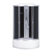 Гидробокс Sansa 90х90 см профиль сатин/стекло серое 6690A/90-40