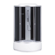 Гідробокс Sansa 80х80 см профіль сатин/скло сіре 6690A/80-40