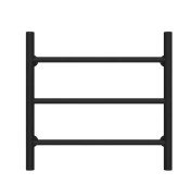 Полотенцесушитель водяной Deffi Орион П3 500х500 боковое правое подключение черный C.OR.50.50.3.B.C