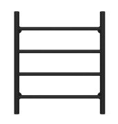 Полотенцесушитель водяной Deffi Орион П4 500х600 боковое правое подключение черный C.OR.60.50.4.B.C