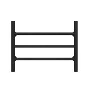 Полотенцесушитель водяной Deffi Орион П3 500х400 боковое левое подключение черный C.OR.40.50.3.B.B