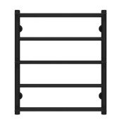 Сушка для рушників водяна Deffi Ladder П7 500х700 нижнє підключення чорний C.LK.70.50.7.B.A