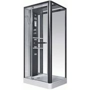 Гидромассажный бокс Miracle 100х80 см профиль черный/стекло прозрачное NA112-3A