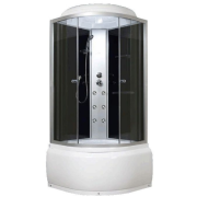 Гідромасажний бокс Miracle 100х100 см профіль сатин/скло сіре F7-5/Rz