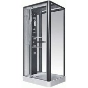 Гидромассажный бокс Miracle 110х90 см профиль черный/стекло прозрачное NA113-3A