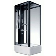 Гидромассажный бокс Miracle 110х90 см профиль черный/стекло прозрачное NA115-3A