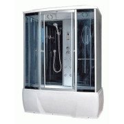 Гідромасажний бокс Miracle 150х85 см профіль сатин/скло сіре F77-3W/Rz+ new КПУ