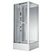 Гідромасажний бокс Miracle 100х80 см профіль білий/скло прозоре NA114-3