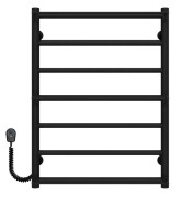 Электрический полотенцесушитель Deffi Ladder П7 500х700 левое подключение черный C.LK.70.50.7.E.B.R.5