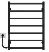 Електрична сушарка для рушників Deffi Ladder П7 500х700 ліве підключення JD03 чорний C.LK.70.50.7.E.B.L.1