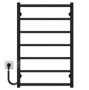 Електрична сушарка для рушників Deffi Ladder П7 500х800 ліве підключення JD03 чорний C.LK.80.50.7.E.B.L.1