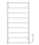 Электрический полотенцесушитель Deffi Ladder П9 500х1000 правое подключение белый C.LK.100.50.9.E.W.L.5