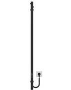 Електрична сушарка для рушників Deffi Chloe 30x1200 JD03 нержавіюча сталь чорний C.MK.120.30.E.B.U.1