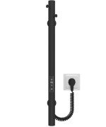 Електрична сушарка для рушників Deffi Chloe 30x600 JD03 нержавіюча сталь чорний C.MK.60.30.E.B.U.1