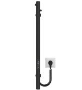 Электрический полотенцесушитель Deffi Chloe 30x700 JD03 нержавеющая сталь черный C.MK.70.30.E.B.U.1