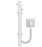 Электрический полотенцесушитель Deffi Holly 30x400 JD04 нержавеющая сталь белый C.MB.40.30.E.W.U.2