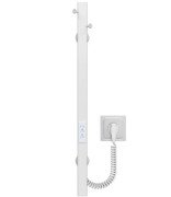 Электрический полотенцесушитель Deffi Holly 30x600 JD04 нержавеющая сталь белый C.MB.60.30.E.W.U.2