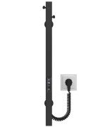 Электрический полотенцесушитель Deffi Holly 30x600 JD04 нержавеющая сталь черный C.MB.60.30.E.B.U.2