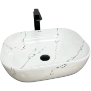 Раковина для ванної кімнати VBI BERGAMO MARMO GLOSSY 50,5x39 см кераміка мармур VBI-012501