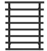 Сушка для рушників водяна Deffi Breeze П8 400x800 бічне праве підключення чорний A.BZ.80.40.8.B.C