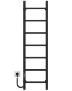 Електрична сушарка для рушників Deffi Оріон П7 200х1200 ліве підключення JD03 чорний C.OR.120.20.7.E.B.L.1