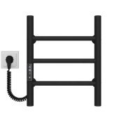 Електрична сушарка для рушників Deffi Оріон П3 300х400 ліве підключення JD03 чорний C.OR.40.30.3.E.B.L.1