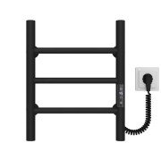 Електрична сушарка для рушників Deffi Оріон П3 300х400 праве підключення JD03 чорний C.OR.40.30.3.E.B.R.1