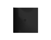 Душовий піддон Hatria Petra H3 Levigato 80x80 см з сифоном кераміка чорний матовий PL0800800021T