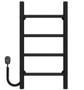 Електрична сушарка для рушників Deffi Оріон П4 300х600 ліве підключення чорний C.OR.60.30.4.E.B.L.5