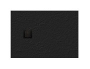 Душевой поддон Hatria Petra H3 Ardesia 100x70 см с сифоном керамика черный матовый PA10007000210