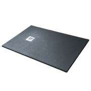 Душовий піддон Hatria Petra H3 Ardesia 120x80 см з сифоном кераміка чорний матовий PA1200800020T