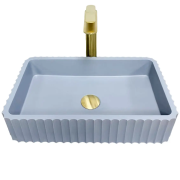 Раковина для ванної кімнати VBI FLORENTIA 49x30 см конгломерат синій матовий VBI-015003