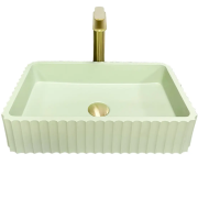 Раковина для ванной VBI FLORENTIA 49x30 см конгломерат светло-зеленый матовый VBI-015004