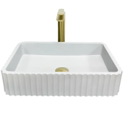 Раковина для ванної кімнати VBI FLORENTIA 49x30 см конгломерат сірий матовий VBI-015002