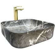 Раковина для ванной VBI ALGHERO 38,5x38,5 см керамика черный оникс матовый VBI-013303