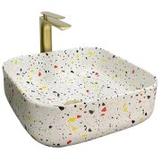 Раковина для ванной VBI ALGHERO S 37,5x37,5 см керамика узор глянцевый VBI-013302