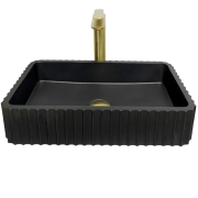 Раковина для ванной VBI FLORENTIA 49x30 см конгломерат черный матовый VBI-015001