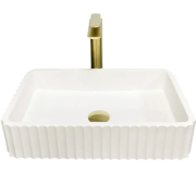 Раковина для ванной VBI FLORENTIA 49x30 см конгломерат белый матовый VBI-015000