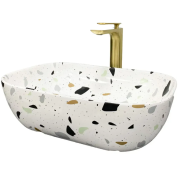 Раковина для ванної кімнати VBI RAVENNA 46x32,5 см кераміка терраццо глянсовий VBI-011219